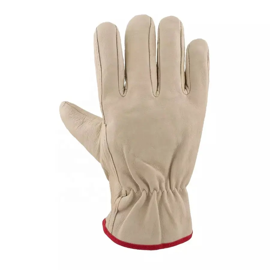 Guantes de trabajo de cuero Partido de vaca, guantes de soldadura para invierno