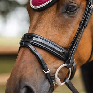 Bride anatomique Bande de sourcils incurvée BRIDLE SOFTY Beaucoup de couleurs Véritable Brun foncé Personnalisation PVC Western Horse Halter - Product Image 5