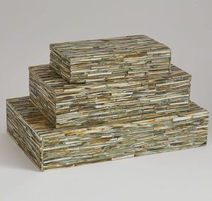 Boîte à bijoux rectangulaire faite à la main avec incrustation d'os Combinaison de bonne couleur en bois et bambou de haute qualité pour l'artisanat - Product Image 5