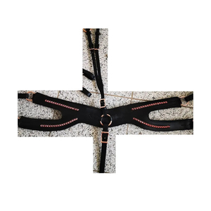 Plastron de cheval en cuir or rose avec raccords en cristal Logo personnalisé Utilisation de l'équitation d'Inde - Product Image 1