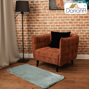 Alfombra de Piel Sintética Tweed Mint, Alfombra Decorativa Suave y Antideslizante de 60x120 cm - Product Image 3