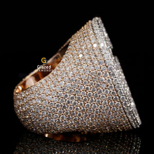 Anillo Hip Hop con Letra G Redonda y Baguette Cut Lab Grown Diamonds Plata de Ley 925 para Boda Unisex - Product Image 3