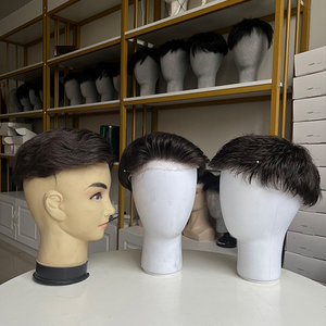 Prothèse capillaire <span class=keywords><strong>pour</strong></span> <span class=keywords><strong>homme</strong></span> à base de soie, <span class=keywords><strong>cheveux</strong></span> raides, avec ligne de <span class=keywords><strong>cheveux</strong></span> naturelle, système de remplacement capillaire <span class=keywords><strong>pour</strong></span> hommes chauves - Product Image 3