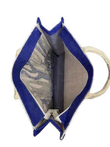 Bolsa de yute de gran calidad de primera calidad, bolsa de compras ecológica con mango de caña redonda fabricada en India, Bengala Occidental - Product Image 3