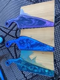 <b>Top</b> Trending Rectangular Butcher Block Chopping Board Wood Resin Charcuterie Cheese Serving Tray Export by Aaliyan Impex - Product Image 5