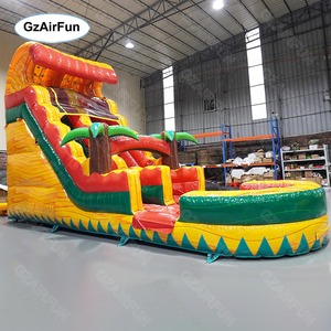 Trung Quốc nhà máy bán buôn thương mại <span class=keywords><strong>Inflatable</strong></span> sân sau bên Bouncer Palm Tree trượt nước với hồ bơi - Product Image 3