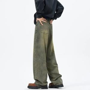 กางเกงคาร์โก้ขากว้างสำหรับผู้ชาย, กางเกงลำลองขายาวสีพื้นลำลองสไตล์เกาหลีแนวสตรีทฮิปฮอปซักงานปาร์ตี้-พร้อมน้ำหนักเบาเล็กน้อย - Product Image 5