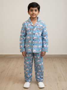 Conjunto de Pijama de Dos Piezas para Niños, 100% Algodón, Manga Larga, Ropa de Dormir Infantil, Diseño Animal, Suave, para Invierno - Product Image 6