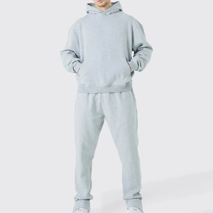 Produits les plus vendus Survêtement pull personnalisé pour hommes Nouvelle arrivée Survêtements pull uni vierge à manches polaires 100% coton - Product Image 2