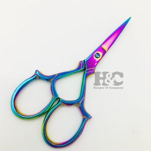 Nouveau Style Ciseaux En Acier Inoxydable Manucure Ciseaux Or Sharp Lame Droite Ressort Courbé pour Soins Des Ongles Lash Logo Durable - Product Image 5