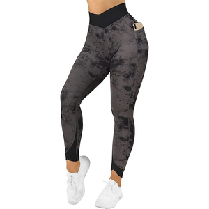 Pantalon de yoga athlétique à fleurs pour femmes taille haute haut Leggings de compression avec fermeture élastique Fitness Shapewear - Product Image 6