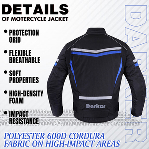 เสื้อแจ็กเก็ตมอเตอร์ไซค์สำหรับผู้ชาย2025ขี่มอเตอร์ไซด์3ชั้นผ่านการรับรอง CE กันน้ำระบายอากาศกันลม - Product Image 4