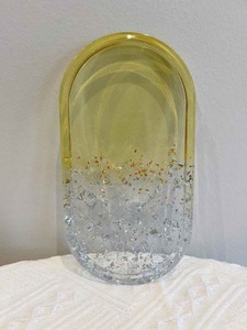 Plateau décoratif en résine de plusieurs couleurs, organisateur de cosmétiques, décoration d'intérieur, plateau ovale en résine, plateau de coiffeuse, haute qualité - Product Image 4