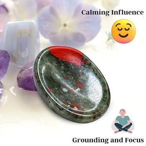Pierre de sang africaine polie Caillou de pouce-Pierre de poche pour anxiété et méditation-Pierres de poche en cristal naturel - Product Image 5