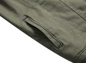 Veste en jean déchirée tendance sur mesure en gros pour hommes, élégante - Product Image 4