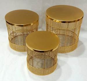 Vente chaude Fer Métal Décoratif Dates Stand Riser Lot de 2 pour Chocolat Doux Stand Forme Ronde Ramadan Dessert Stand - Product Image 2