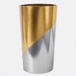 กระถางต้นไม้โลหะแบบฟิวชั่นสองเฉดสำหรับแต่งบ้านที่หรูหราเหนือกาลเวลา - Product Image 3