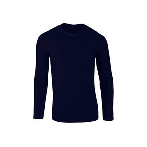 Material de algodón de alta calidad, nuevo diseño, peso ligero, cómodo, personalizado, Impresión de logotipo, manga completa, camiseta para hombre - Product Image 3