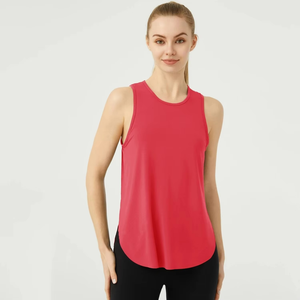 Camiseta Deportiva de Yoga para Mujer, Reversible, Ajustada, de Spandex/Poliéster, Transpirable, sin Mangas, con Estampado Personalizado - Product Image 5