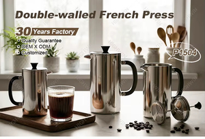 Caffettiera French Press a Doppia Parete in Acciaio Inossidabile, Resistente al Calore, Vendita all'Ingrosso - Product Image 3