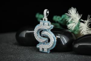 Pendentif Hip Hop en Moissanite sur mesure, taille ronde brillante, en argent 925, bijoux de luxe pour hommes et femmes par Phoenix Enterprise - Product Image 4