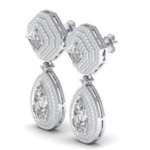 REYES prix d'usine en gros 14K 18K 22K or blanc Moissanite goutte boucle d'oreille fête de mariage porter des bijoux fins pour les femmes - Product Image 3