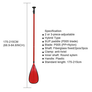 Đứng lên ván lướt sóng lai loại sợi thủy tinh + nhựa màu đỏ Composite cá nhân sup mái chèo nhà sản xuất - Product Image 4