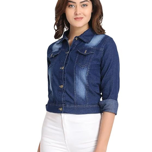 Nuevos pantalones vaqueros recortados Vintage para mujer, abrigo liso con botones de un solo pecho, ropa de abrigo informal con Top corto para verano e invierno - Product Image 6