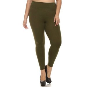 Leggings en modal de couleur unie pour femmes, legging capri de grande taille pour l'entraînement, pantalon court basique amincissant décontracté et extensible - Product Image 4