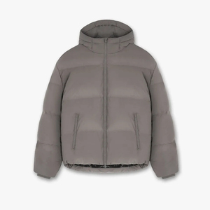 Veste matelassée décontractée imperméable en polyester enduit 100 % OEM, motif uni, doublure tissée pour l'hiver, vente en gros personnalisée - Product Image 3