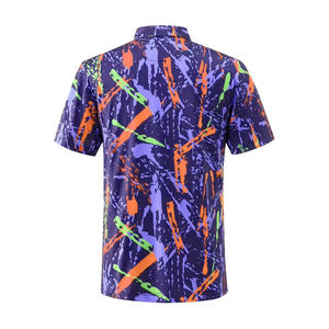 เสื้อกอล์ฟแขนสั้นผู้ชาย แห้งเร็ว ขายดี ลดราคาพิเศษ รับผลิตแบบ OEM ODM สำหรับทีม พร้อมบริการออกแบบลายแบบ Sublimation - Product Image 2