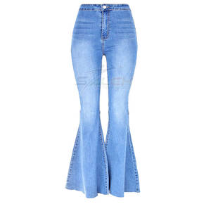 กางเกงทรงบานลำลองสำหรับผู้หญิงผ้าคอตตอนเป็นมิตรต่อสิ่งแวดล้อมผ้าคอตตอนเอวปานกลางแบบเรียบด้านหน้าสำหรับฤดูหนาว100% - Product Image 1