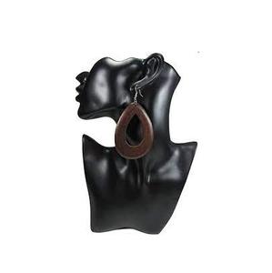 Boucles d'oreilles Boho en bois naturel, crochets circulaires en fil de fer, accessoires de boucle, grands crochets ronds, ensemble de boucles d'oreilles avec vente - Product Image 5