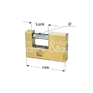 ISEO CITY CADENAS pour volets Laiton satiné Verrouillage de la tige avec boule 2 clés - Product Image 1