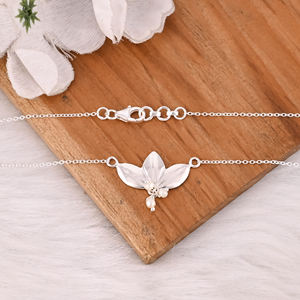 Collar con Colgante de Plata de Ley 925, Diseño Clásico de Flor de Loto, Fabricación al por Mayor para Mujer - Product Image 2
