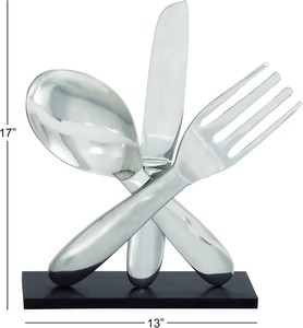 ช้อนส้อมมีดส้อมโต๊ะสุดสร้างสรรค์สำหรับตกแต่งบ้านห้องครัวร้านอาหารงานแต่งงานงานปาร์ตี้แสดงของขวัญฐานโลหะ - Product Image 2