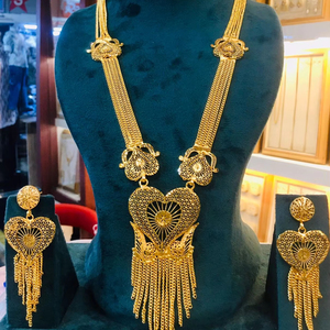 Classique diamant Zircon perle collier ensemble dubaï Vintage plaqué or laiton alliage mariage anniversaire bijoux cadeau pour brin - Product Image 1