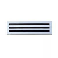 Grille d'aération linéaire réglable, diffuseur rectangulaire mural moderne pour hôtel