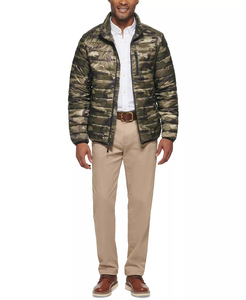 Blouson matelassé élégant pour homme grande taille, respirant, personnalisable, avec col montant et revêtement en toile – Le plus populaire - Product Image 6