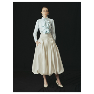 Falda Midi Bliss de algodón 100% para mujer, diseño clásico cómodo y ecológico para ropa informal diaria - Product Image 1