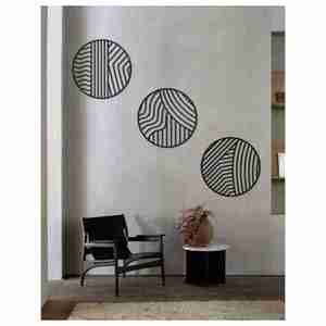Decoración moderna Ridge Road, arte de pared de helecho prensado en Metal negro, decoración de pared colgante para sala de estar, dormitorio, habitación de invitados - Product Image 1