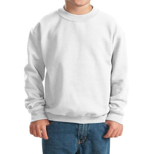 Sweatshirts unis à col ras du cou pour jeunes Prix de gros Meilleures ventes Sweatshirts thermiques pour jeunes de taille personnalisée - Product Image 3