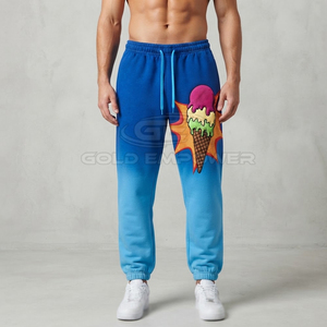 Pantalon de jogging imprimé en relief de qualité export, avec motif personnalisé, en tissu coton-polyester et taille ajustable - Product Image 4