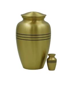 Eco-Friendly Aluminium Adult Cremation Urn Engraved <b>Art</b> Deco Design Large Size Ashes Keepsake for Beloved Ones Funeral Memorial - Product Image 4