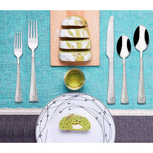 Ensemble de couverts en acier inoxydable miroir de qualité supérieure, 5 pièces, ensemble de couverts de table, ensemble cadeau, couverts pour utilisation en restaurant - Product Image 5