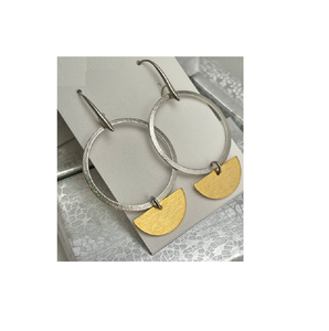 2025 Alaska texturé Halloween costume boucles d'oreilles or coulée plaqué or laiton géométrique robe boucles d'oreilles géométriquement - Product Image 4