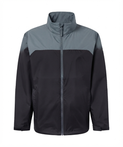 Chaquetas de lluvia para hombre de estilo casual con logotipo personalizado, impermeables, cortavientos, con cierre de cremallera y cuello alto, para unisex. - Product Image 3
