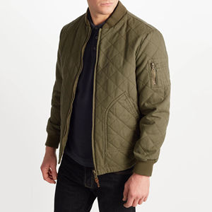 Chaqueta Bomber de Invierno para Hombre, Estilo Urbano, con Revestimiento Personalizado en la Parte Delantera, Cuello Alto, Impermeable, Transpirable, Fabricada en Fábrica, Venta al Por Mayor - Product Image 2