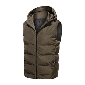 Veste sans manches en duvet pour homme sur mesure en gros, veste d'hiver chaude et légère, demi-manches - Product Image 6