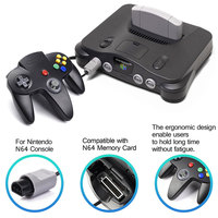 Manette de jeu filaire pour 64 jeux, contrôleur en ABS+PC, emballage en boîte couleur
